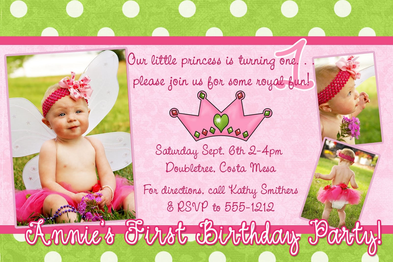 Doc  18001200  Sample Birthday Invitations â 1st Birthday Party